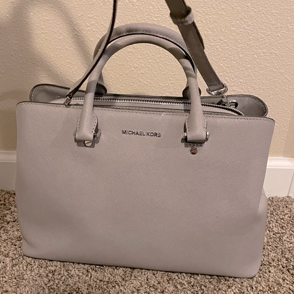 Grey Michael Kors Leather Handbag